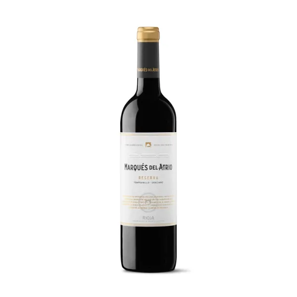 b. Vino tinto D.O. Rioja MARQUÉS DEL ATRIO Reserva